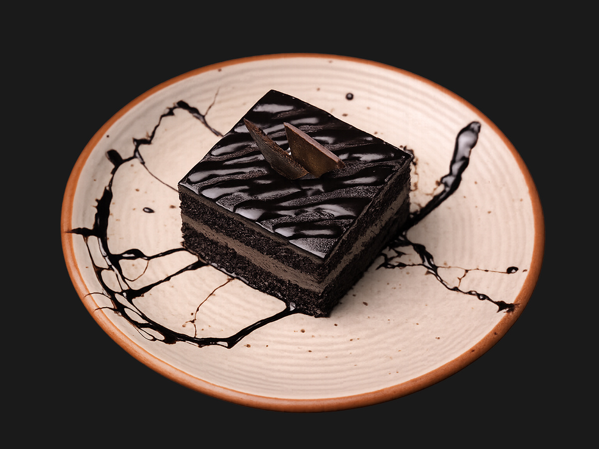 Elevated plated dessert presentation